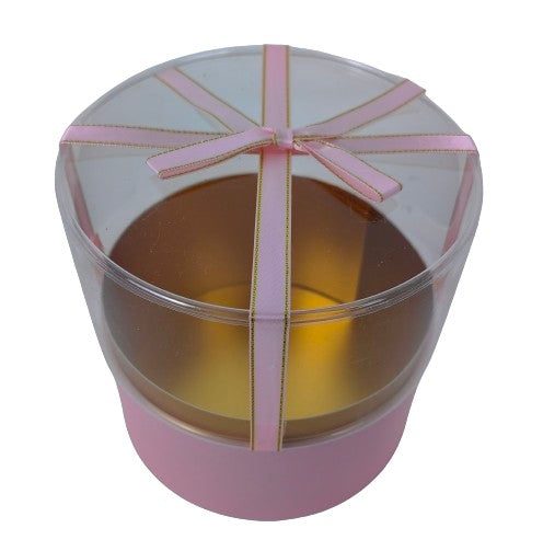 Cutie rotunda uni cu capac cilindric transparent
