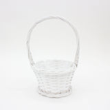 ART088501Cos din Rachita Forma Rotunda cu Partea Superioara Marita Alb