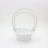 ART088902Set 2 Cosuri din Rachita Forma Rotunda Alb