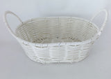 ART190701Cos Oval cu Vita de Plastic Alb