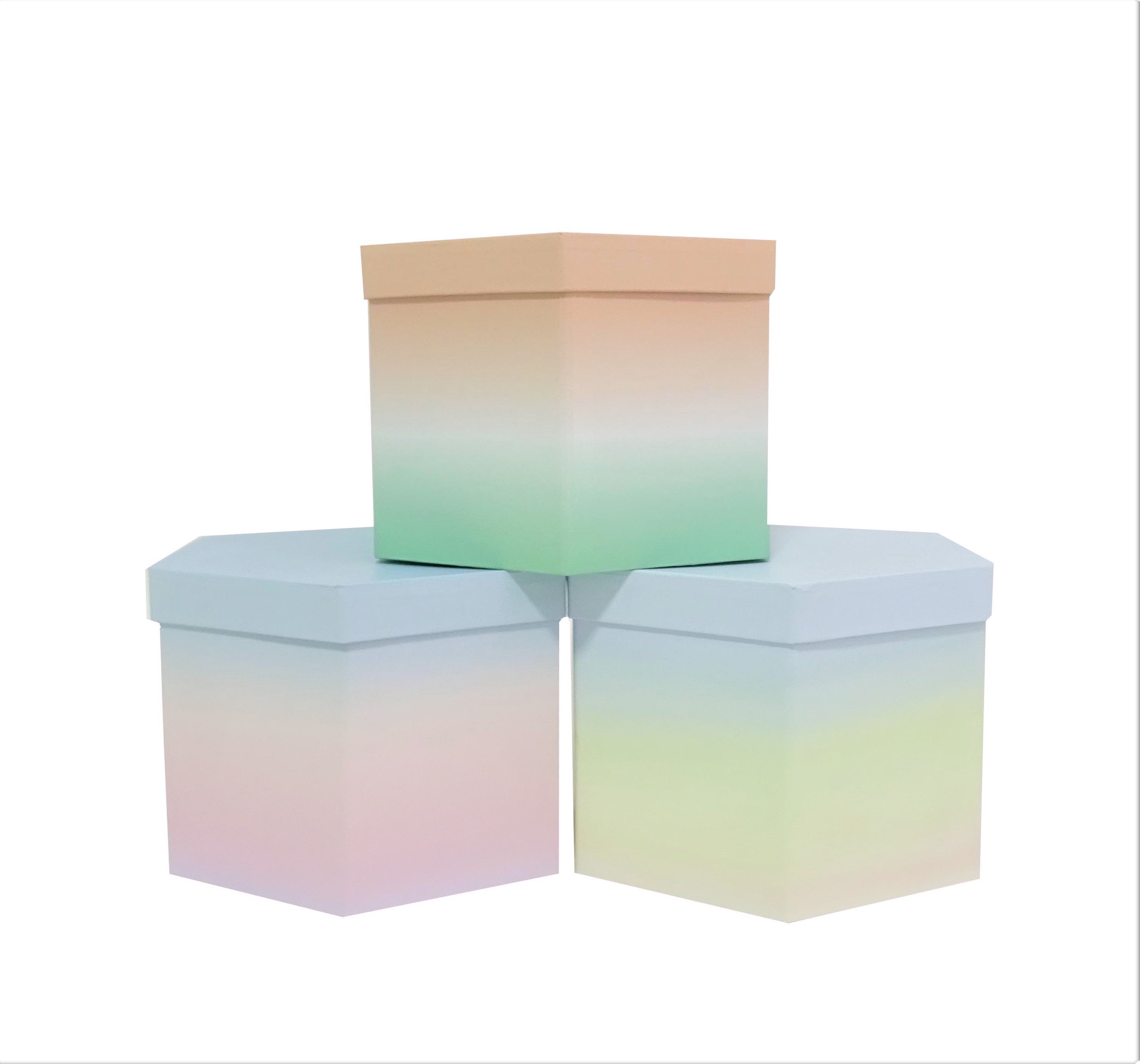 Set 3 cutii cu forme diferite degrade