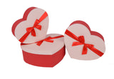 Set 3 cutii tip inima mare in doua culori
