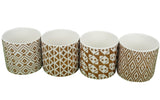 Set 4 vase ceramice rotunde cu imprimeu H 10 M 1