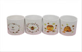 Set 4 vase ceramice rotunde cu imprimeu H 10 M 2