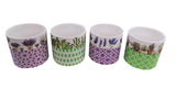 Set 4 vase ceramice rotunde cu imprimeu H 11 M 1
