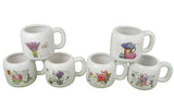 Set 6 vase ceramice tip canuta cu imprimeu H 11 M 2