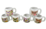 Set 6 vase ceramice tip canuta cu imprimeu H 11 M 2