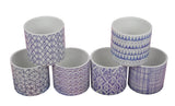 Set 6 vase ceramice rotunde cu imprimeu H 9 M 1